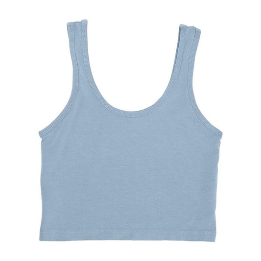 Jungmaven sporty tank in rain washed light sky blue