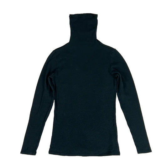 Black Whidbey Turtleneck hemp and cotton blend by Jungmaven, California.