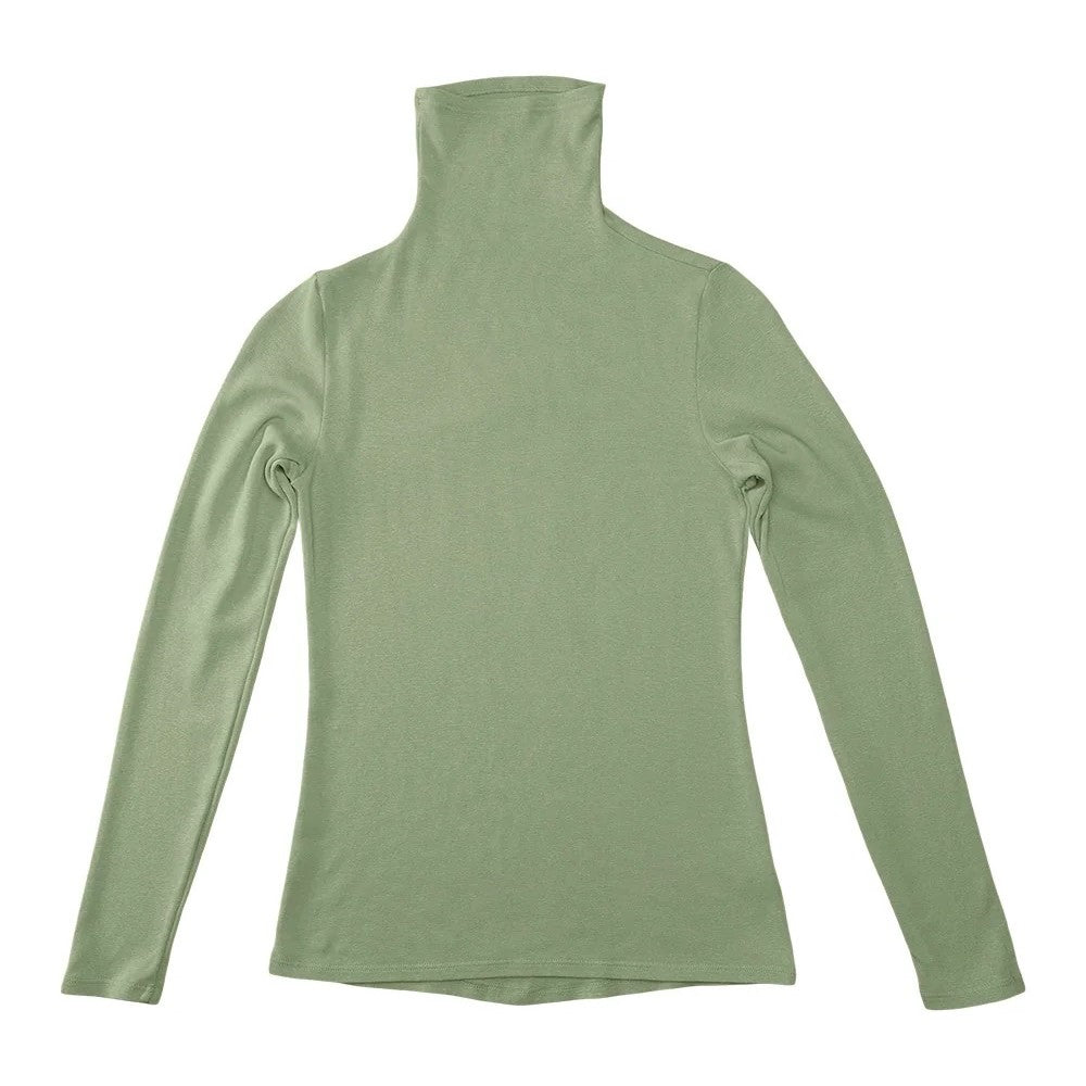 Jungmaven pistachio green hemp and cotton blend turtleneck