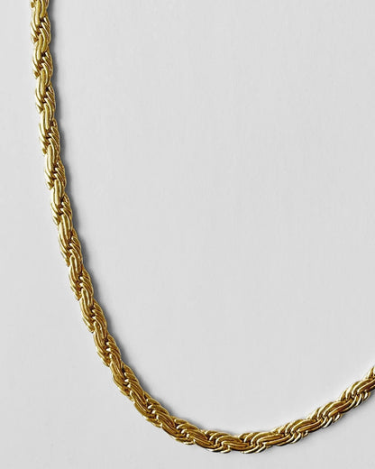 6 mm gold flat rope chain 18k necklace by Kara Yoo