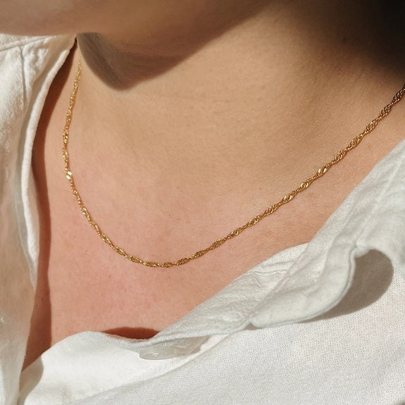 Thin Singapore Necklace by Kara Yoo Jewelry