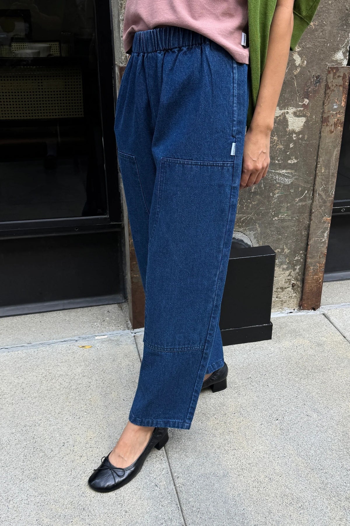 Le Bon Shoppe blue denim gardener pant