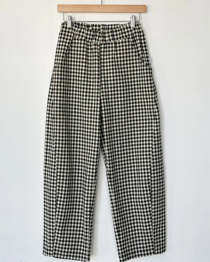 Le Bon Shoppe black gingham Arc pants at Clad, a sustainable clothing store in Asheville, NC