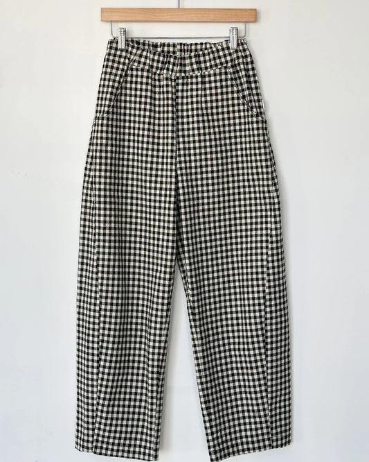 Le Bon Shoppe black gingham Arc pants at Clad, a sustainable clothing store in Asheville, NC