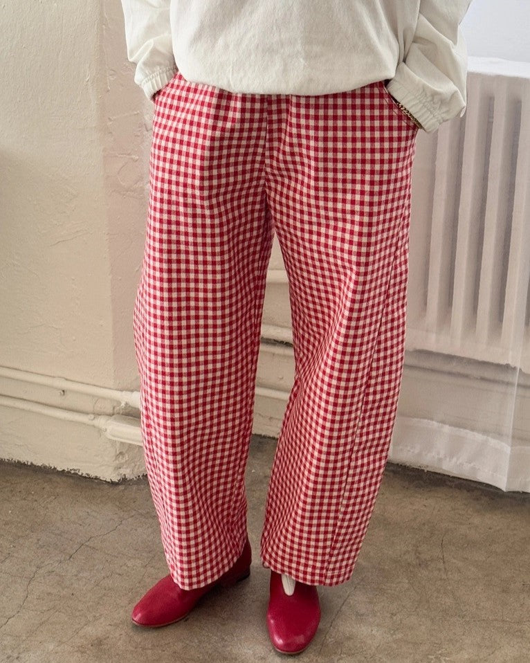 Arc Pants, Red Gingham