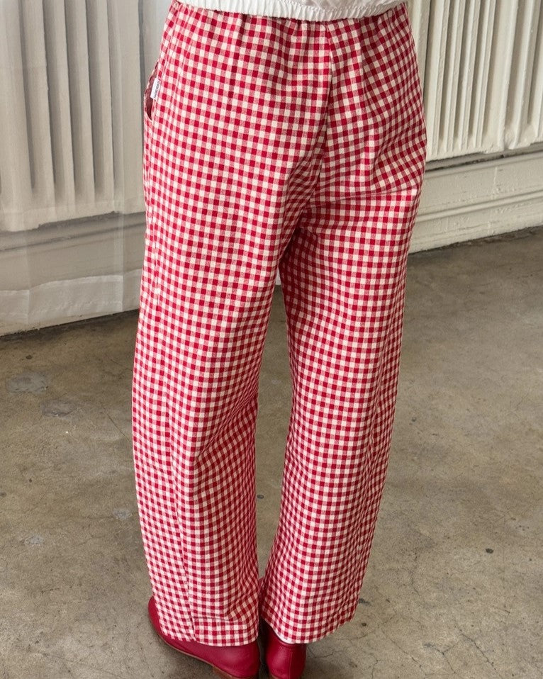 Arc Pants, Red Gingham