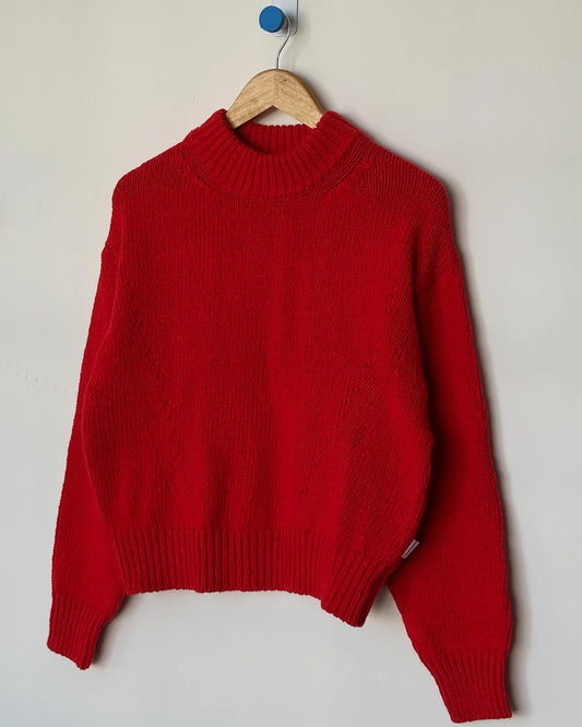 Chili red Zoe sweater by Le Bon Shoppe at Clad, a sustainable clothing store in Asheville, NC