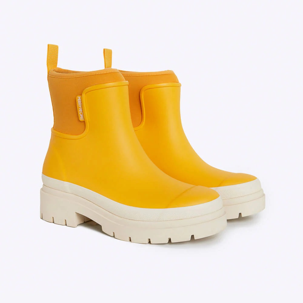Lemon Tully rain boot from Merry People at Clad, a sustainable clothing store in Asheville, NC