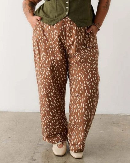 Noble Artist Pant Fawn speckled print