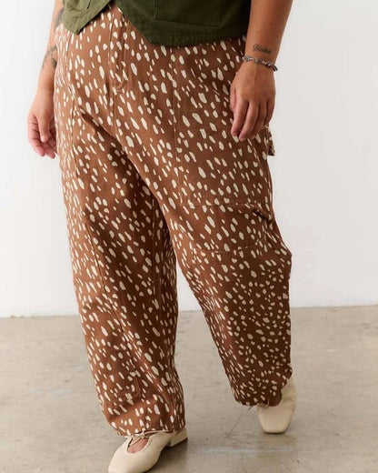 Noble Artist Pant Fawn speckled print