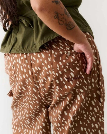 Noble Artist Pant Fawn speckled print