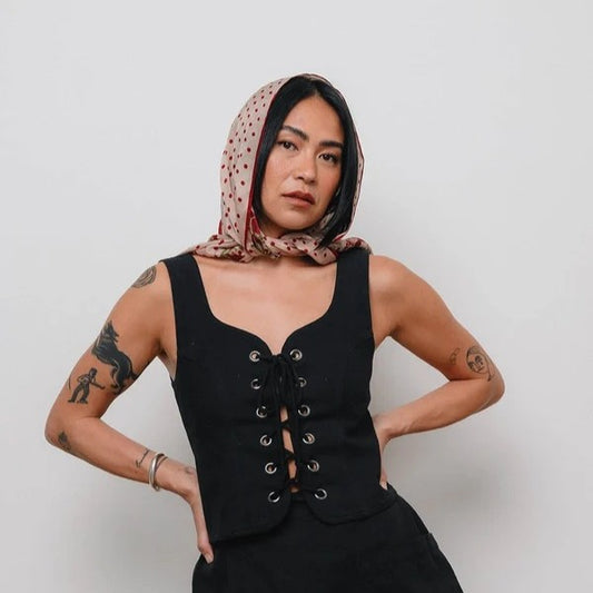 Noble ash black corset