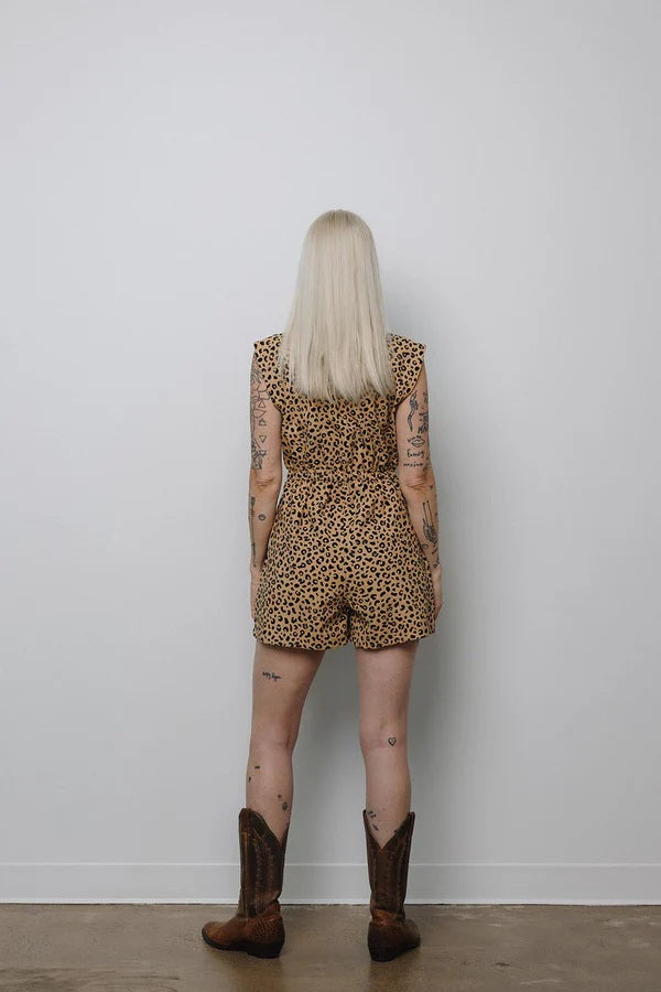 Noble leopard tank suit romper