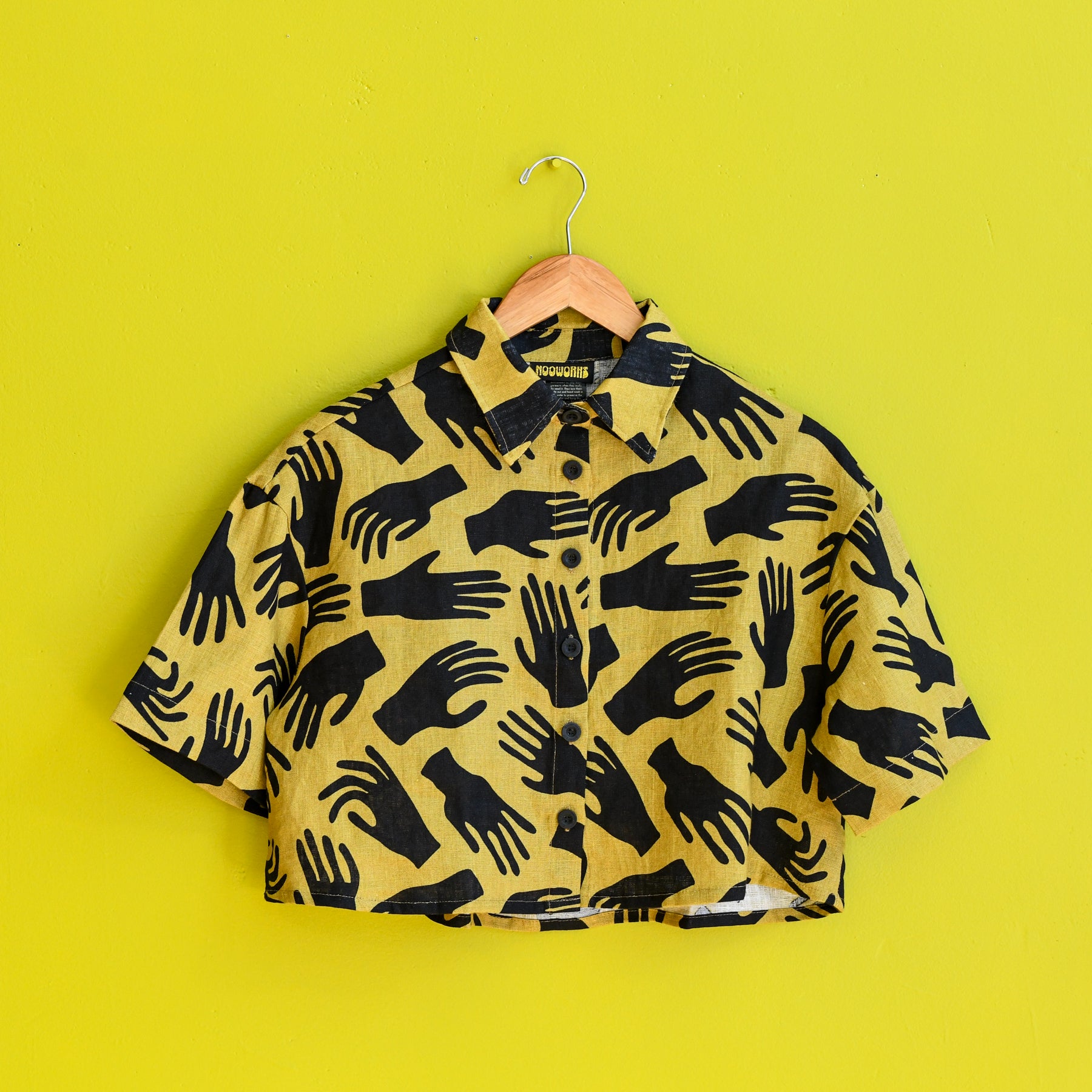 Nooworks Olivia Top in Hands print