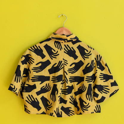 Nooworks Olivia Top in Hands print