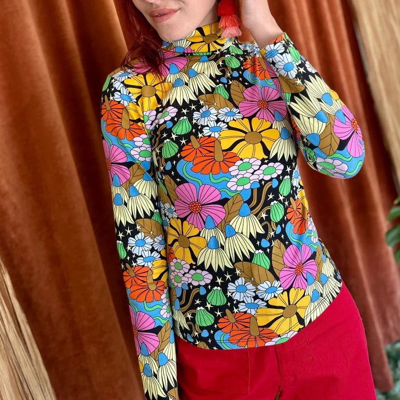Nooworks cosmic floral turtleneck