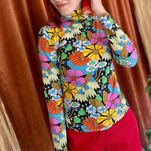 Nooworks cosmic floral turtleneck