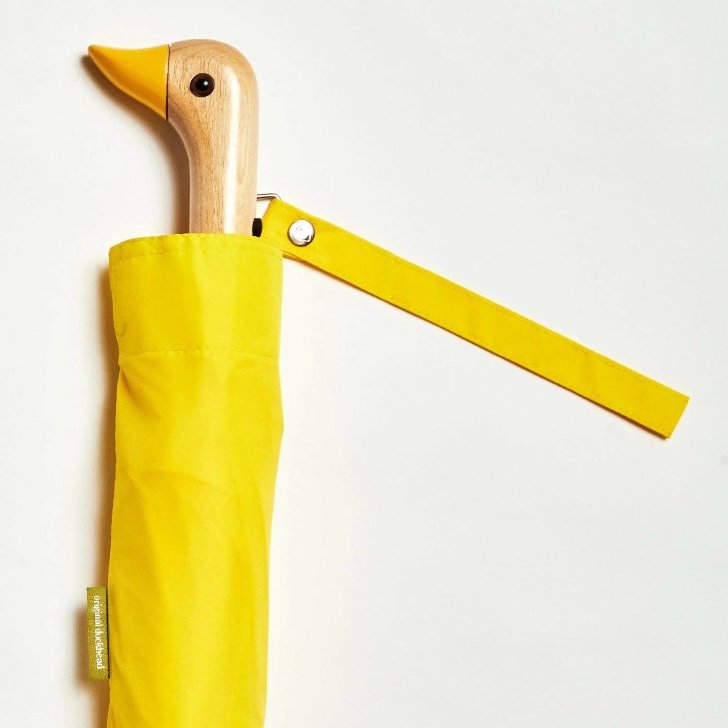 Yellow recycled umbrella sustainabily made from recycled plastic bottles by Original Duckhead US.