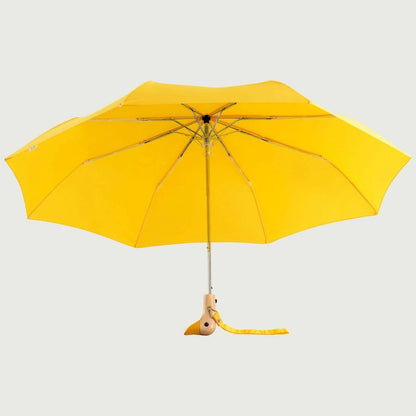 Yellow recycled umbrella sustainabily made from recycled plastic bottles by Original Duckhead US.