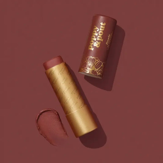 Poppy & Pout tinted lip balm brick Roxie