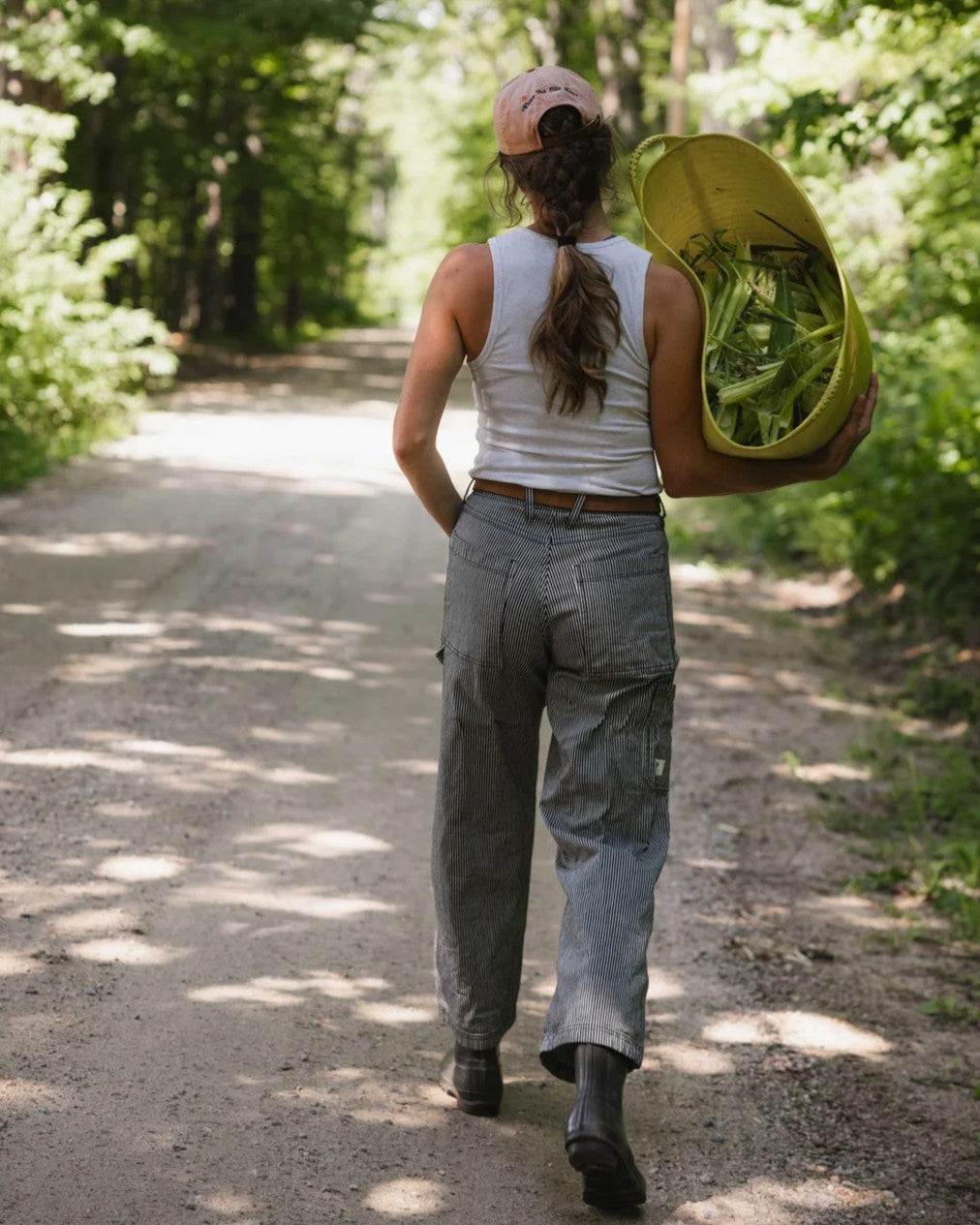 Railroad Ripton Leroy Jeans paired with a white tank and workboots