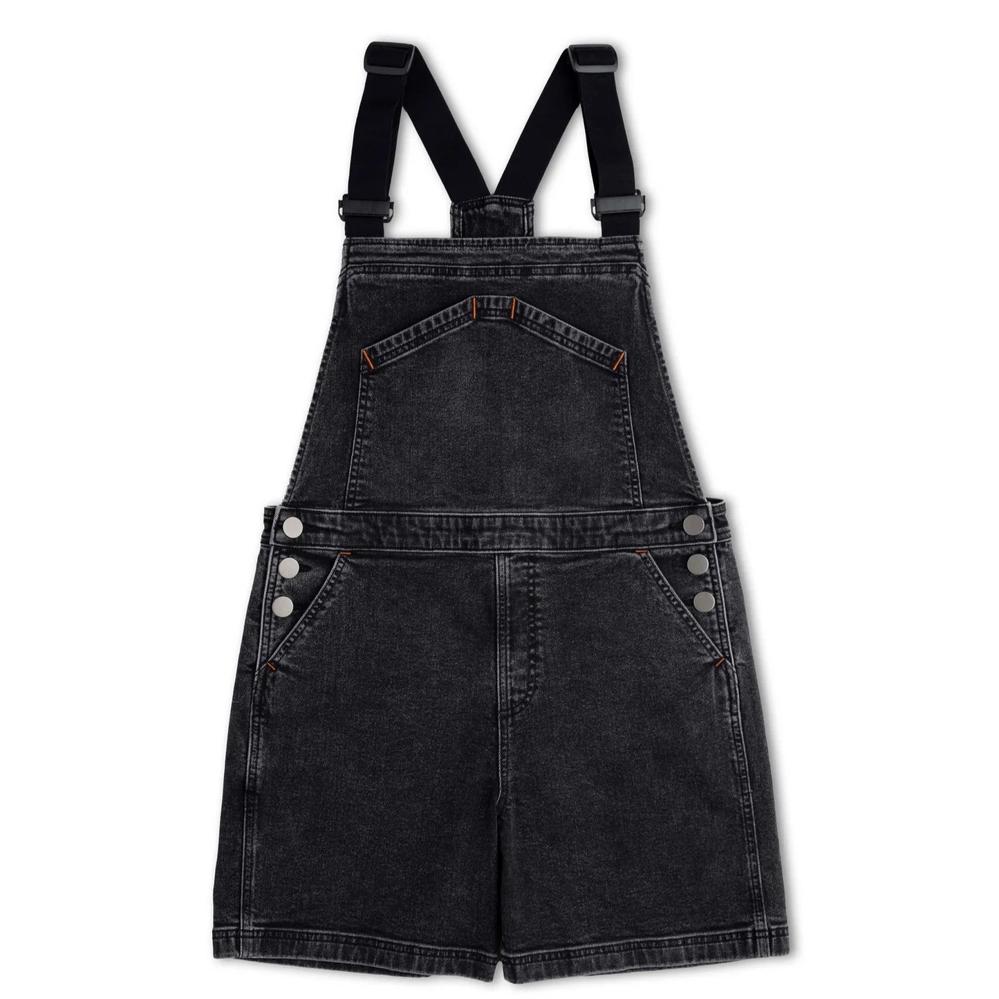 Ripton women's showtime bibs jorts in washed black