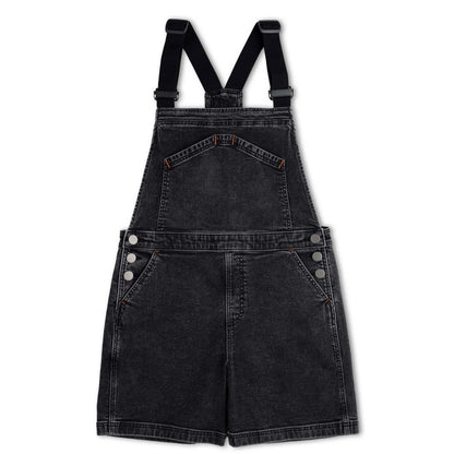 Ripton women's showtime bibs jorts in washed black