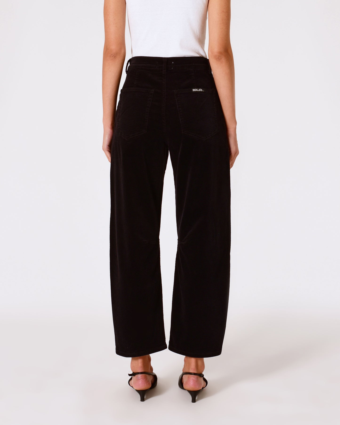 Gigi Barrel Jean, Black Corduroy