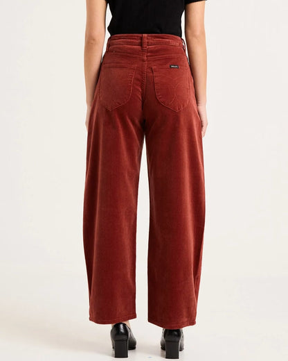 Rollas gigi barrel corduroy pants in burnt sienna