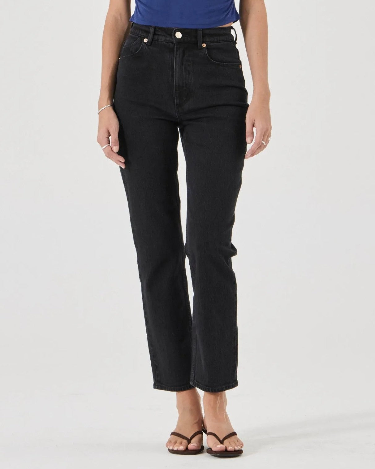 Rolla's noir black straight leg jean