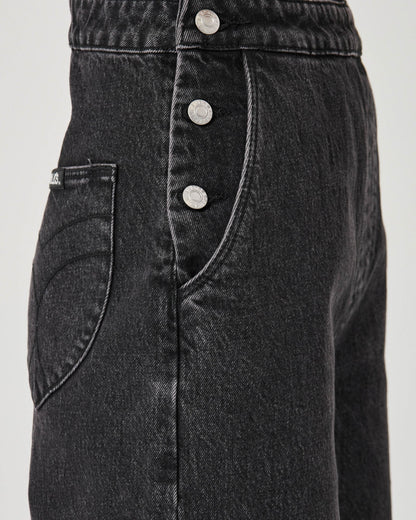 Rolla's Stevie relaxed overalls in black sand