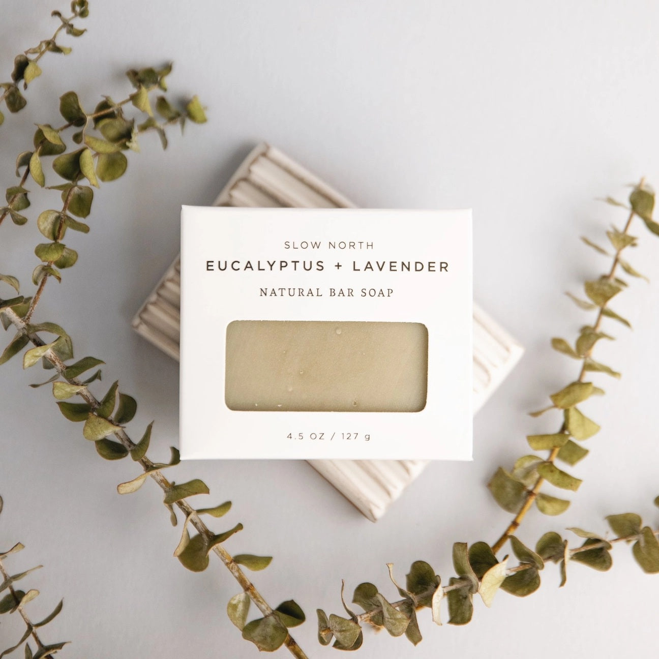 eucalyptus and lavender natural bar soap from Slow North