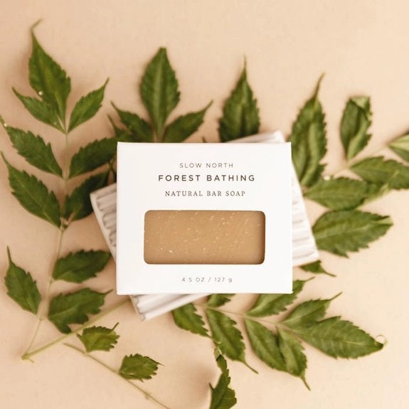 Forest Bathing natural body soap bar by Slow North.