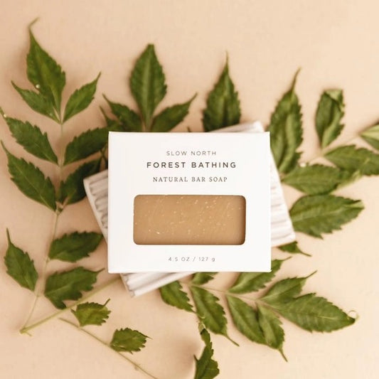 Forest Bathing natural body soap bar by Slow North.