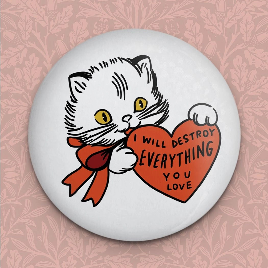 Destroy Cat fridge magnet from Stay Home Club