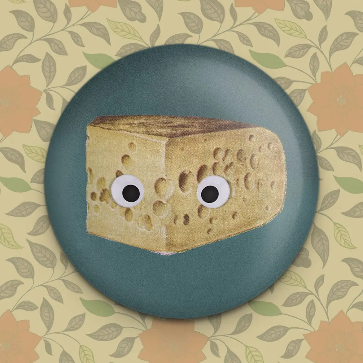Googly eye cheese refrigerator magnet by Stay Home Club