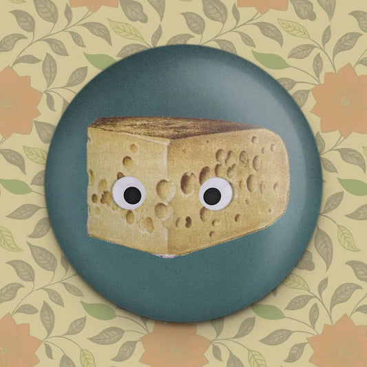 Googly eye cheese refrigerator magnet by Stay Home Club