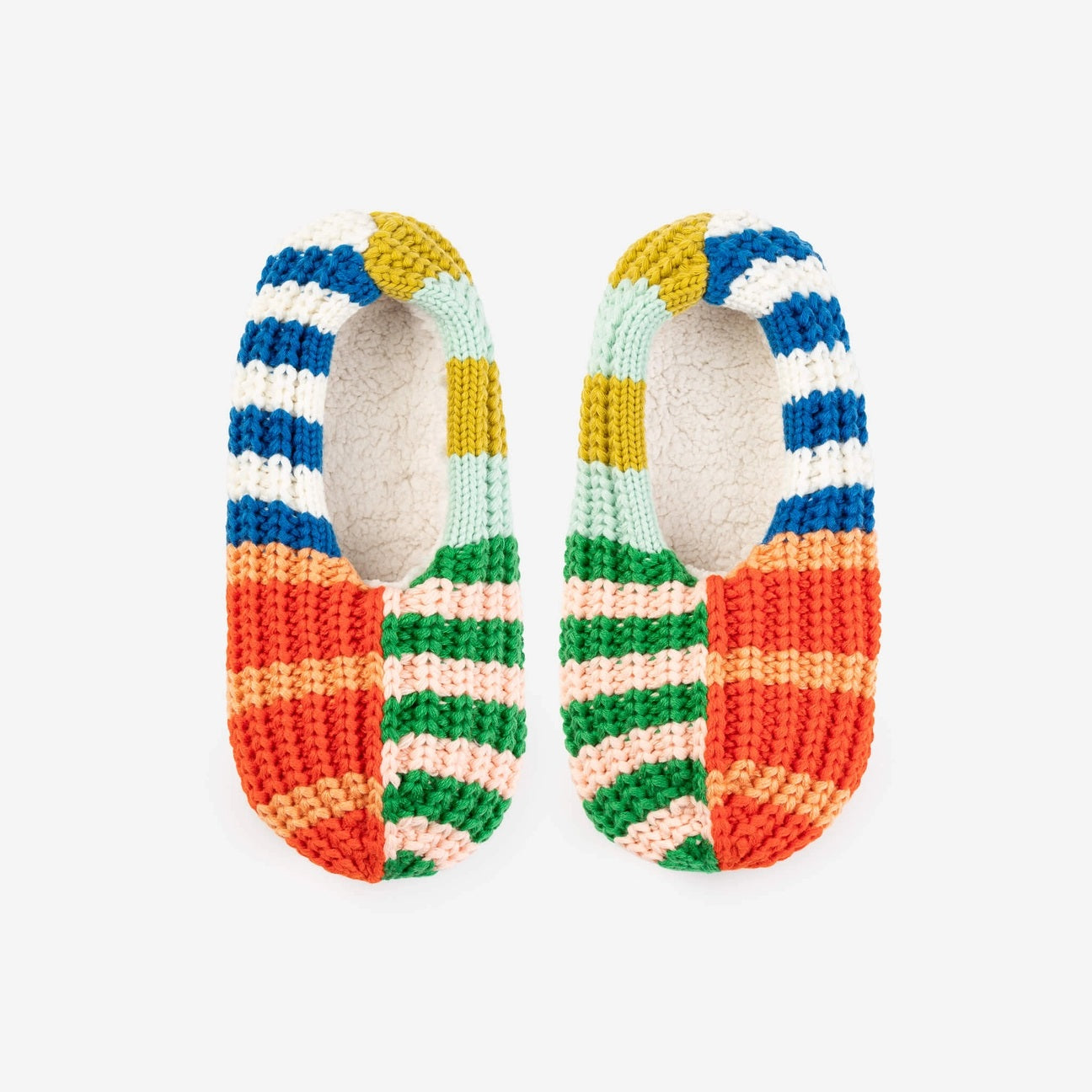 Patchwork knit slippers by Verloop at Clad, a sustainable slow fashoin clothing boutique in Asheville, NC