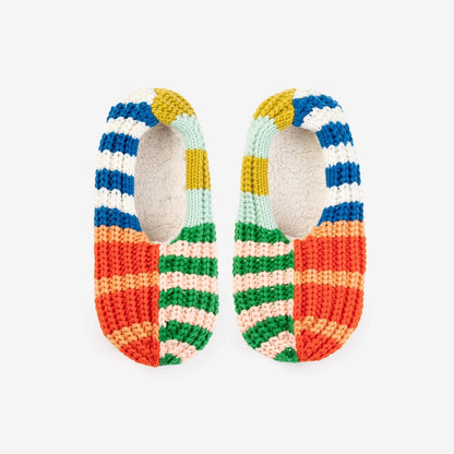 Patchwork knit slippers by Verloop at Clad, a sustainable slow fashoin clothing boutique in Asheville, NC