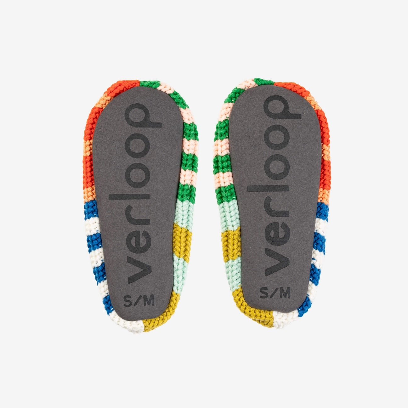 Patchwork knit slippers by Verloop at Clad, a sustainable slow fashoin clothing boutique in Asheville, NC