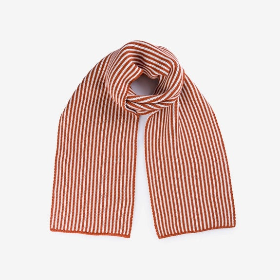 Pinstripe Scarf, Rust – Clad