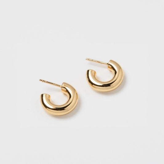 Classic gold hoop donut earring from Wolf Circus